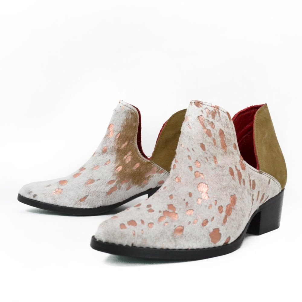 Natalia Rose Gold Cowhair Women's Boot